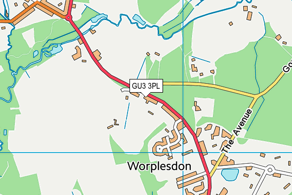 GU3 3PL map - OS VectorMap District (Ordnance Survey)