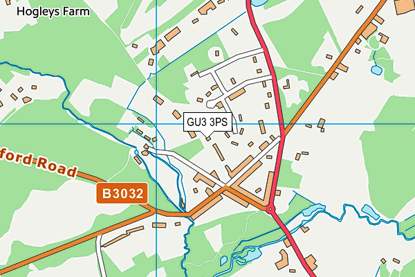 GU3 3PS map - OS VectorMap District (Ordnance Survey)