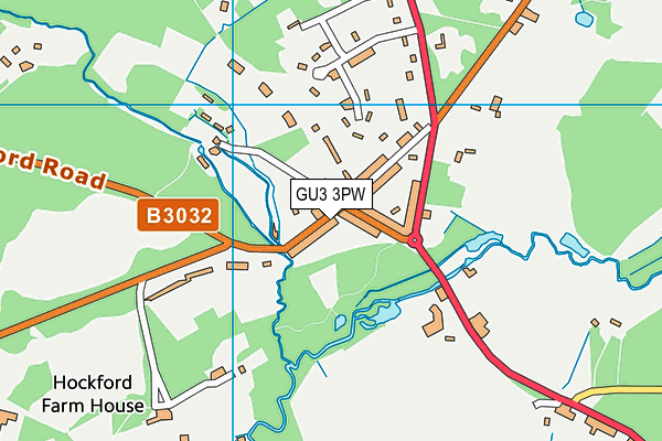 GU3 3PW map - OS VectorMap District (Ordnance Survey)