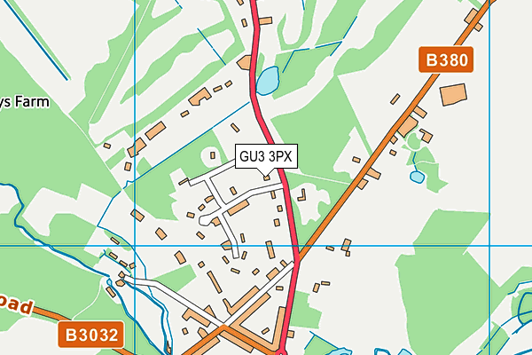 GU3 3PX map - OS VectorMap District (Ordnance Survey)