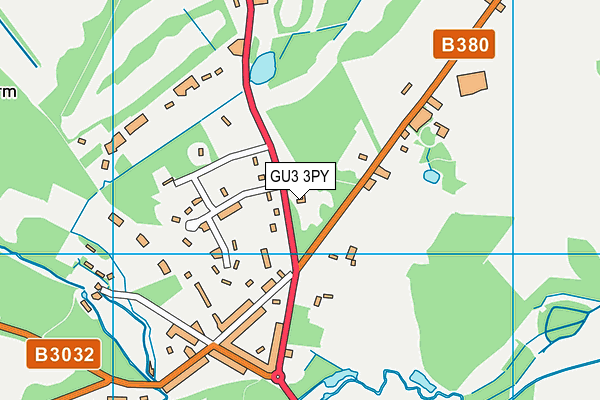 GU3 3PY map - OS VectorMap District (Ordnance Survey)