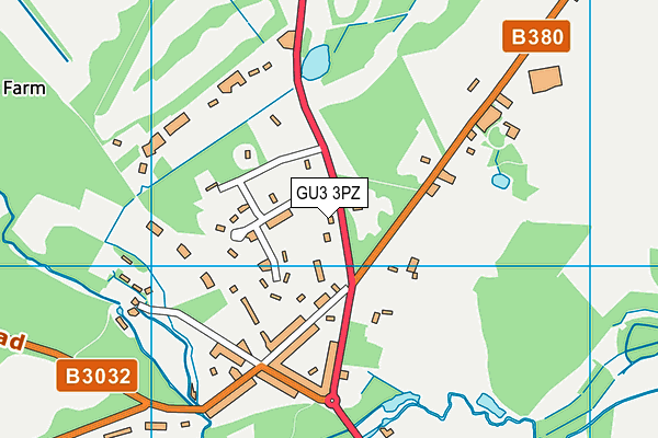 GU3 3PZ map - OS VectorMap District (Ordnance Survey)