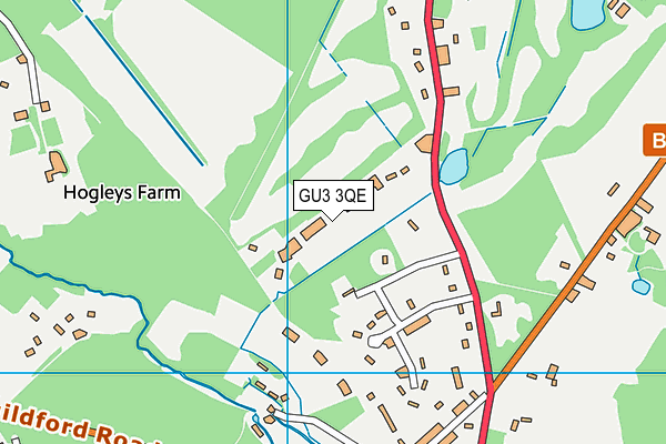 GU3 3QE map - OS VectorMap District (Ordnance Survey)