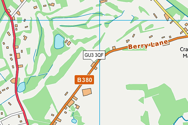 GU3 3QF map - OS VectorMap District (Ordnance Survey)