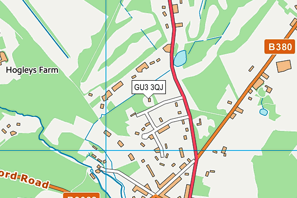 GU3 3QJ map - OS VectorMap District (Ordnance Survey)