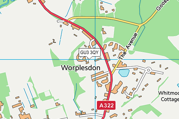 GU3 3QY map - OS VectorMap District (Ordnance Survey)