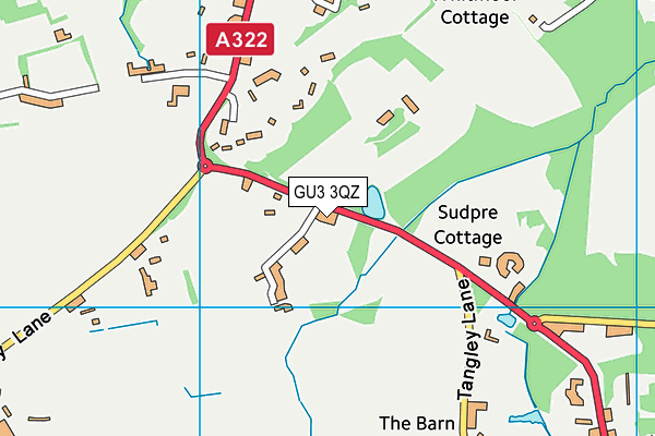 GU3 3QZ map - OS VectorMap District (Ordnance Survey)