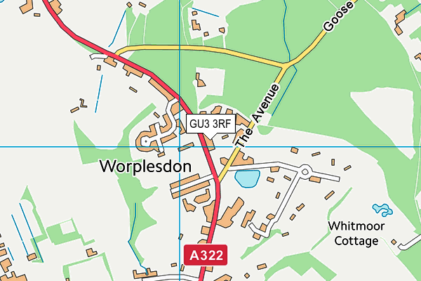 GU3 3RF map - OS VectorMap District (Ordnance Survey)