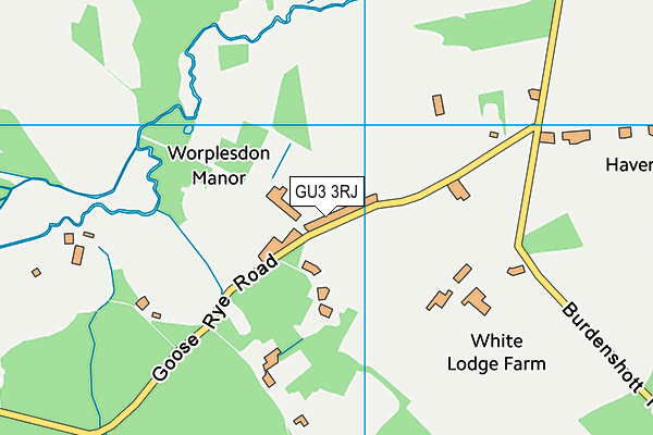 GU3 3RJ map - OS VectorMap District (Ordnance Survey)