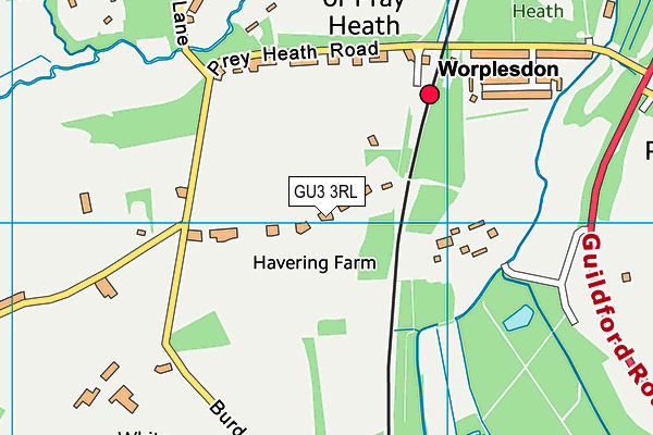 GU3 3RL map - OS VectorMap District (Ordnance Survey)