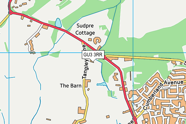 GU3 3RR map - OS VectorMap District (Ordnance Survey)