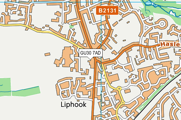 GU30 7AD map - OS VectorMap District (Ordnance Survey)