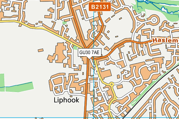 GU30 7AE map - OS VectorMap District (Ordnance Survey)