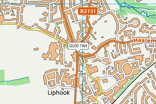 GU30 7AH map - OS VectorMap District (Ordnance Survey)