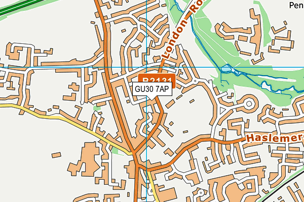 GU30 7AP map - OS VectorMap District (Ordnance Survey)