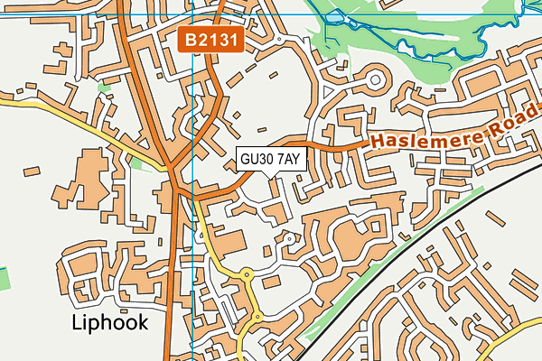 GU30 7AY map - OS VectorMap District (Ordnance Survey)