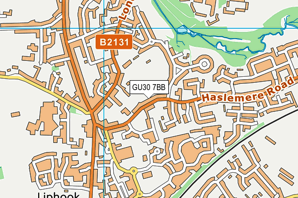 GU30 7BB map - OS VectorMap District (Ordnance Survey)