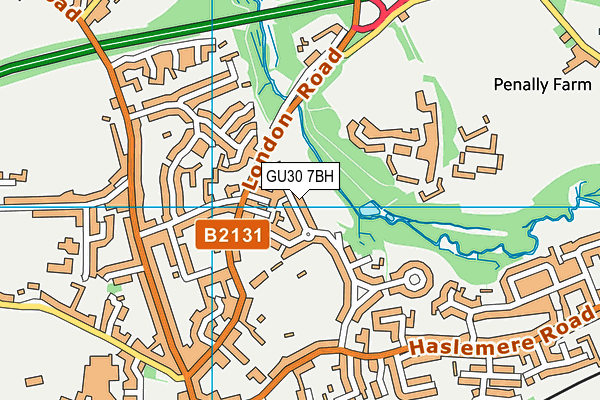 GU30 7BH map - OS VectorMap District (Ordnance Survey)