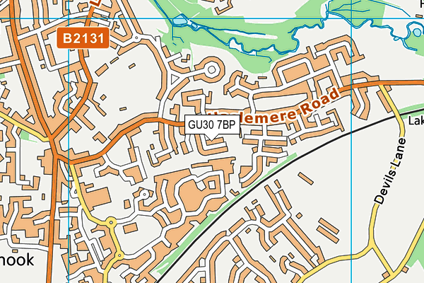 GU30 7BP map - OS VectorMap District (Ordnance Survey)