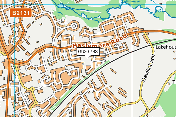 GU30 7BS map - OS VectorMap District (Ordnance Survey)