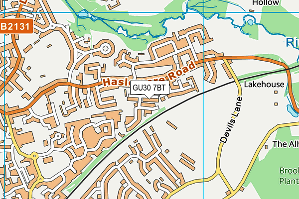 GU30 7BT map - OS VectorMap District (Ordnance Survey)