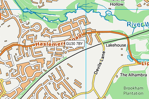 GU30 7BY map - OS VectorMap District (Ordnance Survey)