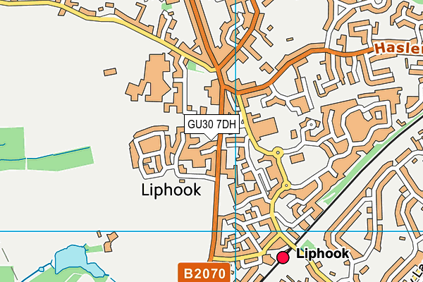 GU30 7DH map - OS VectorMap District (Ordnance Survey)