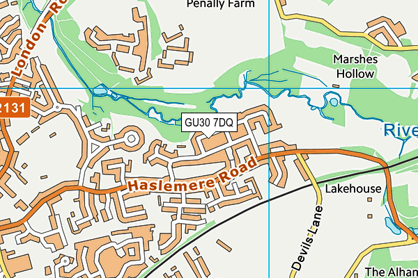 GU30 7DQ map - OS VectorMap District (Ordnance Survey)