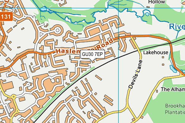 GU30 7EP map - OS VectorMap District (Ordnance Survey)