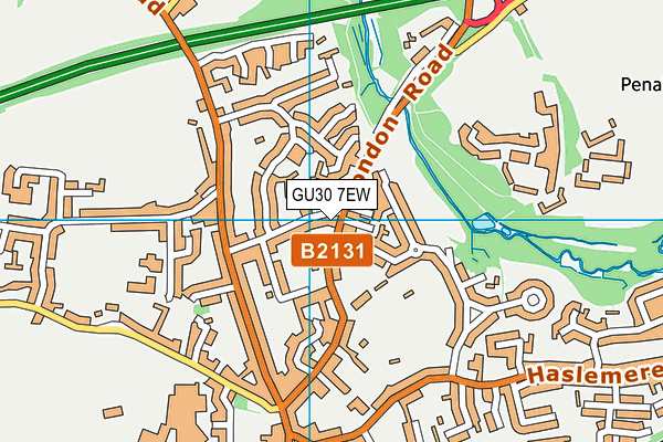 GU30 7EW map - OS VectorMap District (Ordnance Survey)