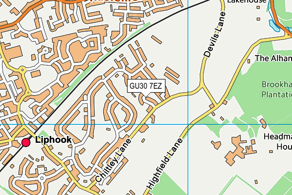 GU30 7EZ map - OS VectorMap District (Ordnance Survey)