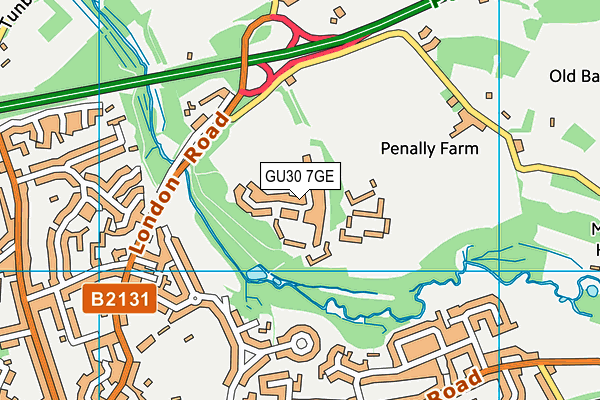 GU30 7GE map - OS VectorMap District (Ordnance Survey)