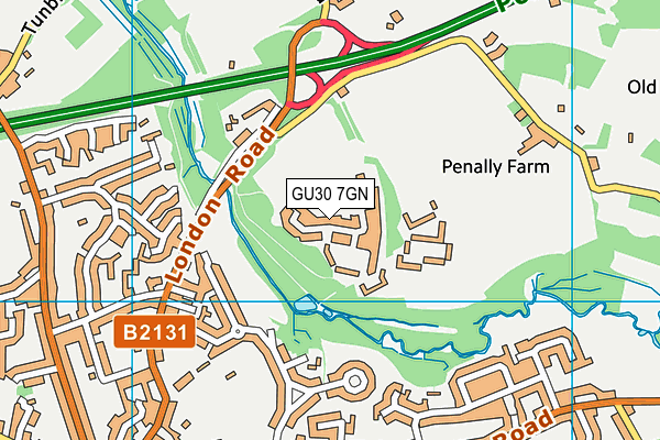 GU30 7GN map - OS VectorMap District (Ordnance Survey)