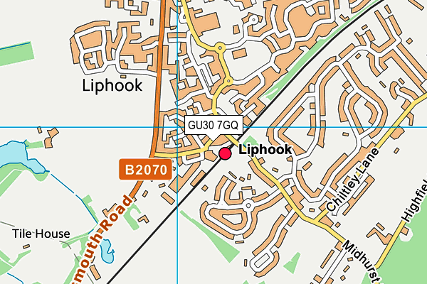 GU30 7GQ map - OS VectorMap District (Ordnance Survey)