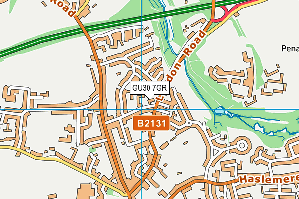 GU30 7GR map - OS VectorMap District (Ordnance Survey)