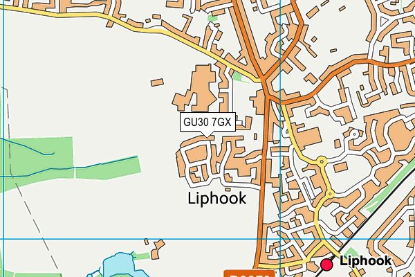 GU30 7GX map - OS VectorMap District (Ordnance Survey)