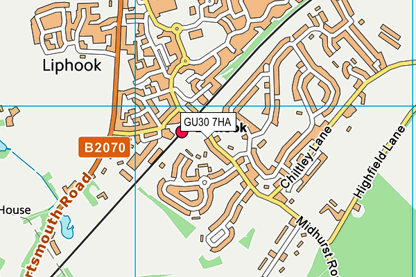 GU30 7HA map - OS VectorMap District (Ordnance Survey)