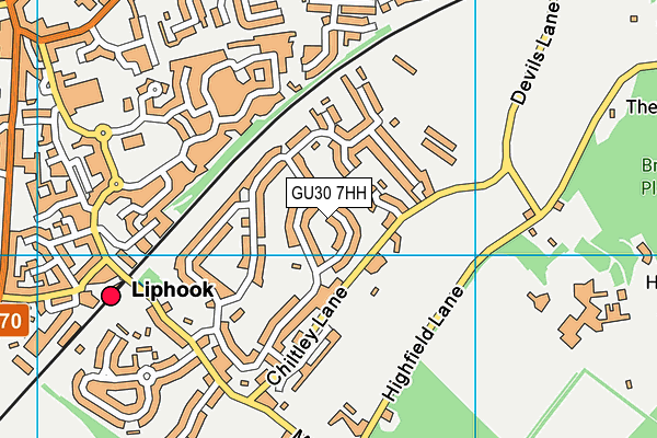 GU30 7HH map - OS VectorMap District (Ordnance Survey)