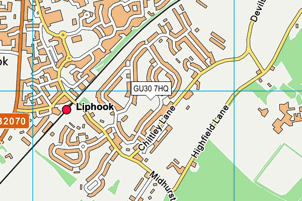 GU30 7HQ map - OS VectorMap District (Ordnance Survey)