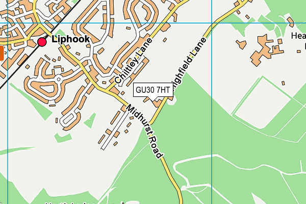 GU30 7HT map - OS VectorMap District (Ordnance Survey)