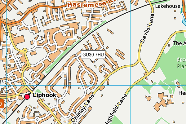 GU30 7HU map - OS VectorMap District (Ordnance Survey)