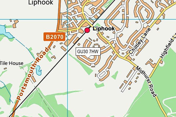 GU30 7HW map - OS VectorMap District (Ordnance Survey)