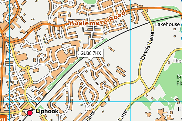GU30 7HX map - OS VectorMap District (Ordnance Survey)
