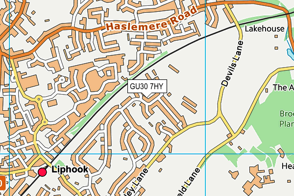 GU30 7HY map - OS VectorMap District (Ordnance Survey)