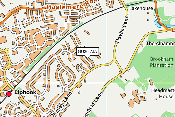 GU30 7JA map - OS VectorMap District (Ordnance Survey)