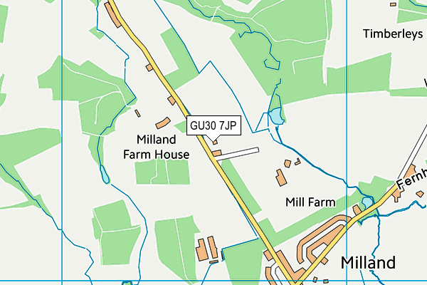 GU30 7JP map - OS VectorMap District (Ordnance Survey)