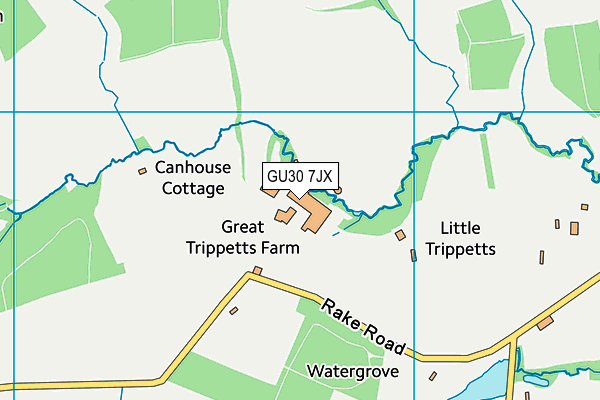 GU30 7JX map - OS VectorMap District (Ordnance Survey)