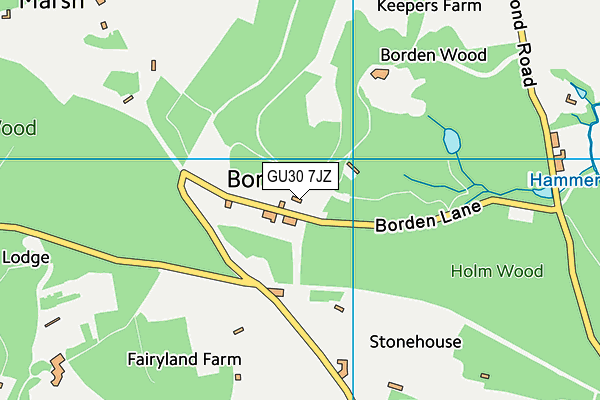 GU30 7JZ map - OS VectorMap District (Ordnance Survey)