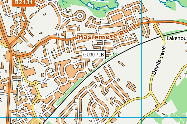 GU30 7LB map - OS VectorMap District (Ordnance Survey)