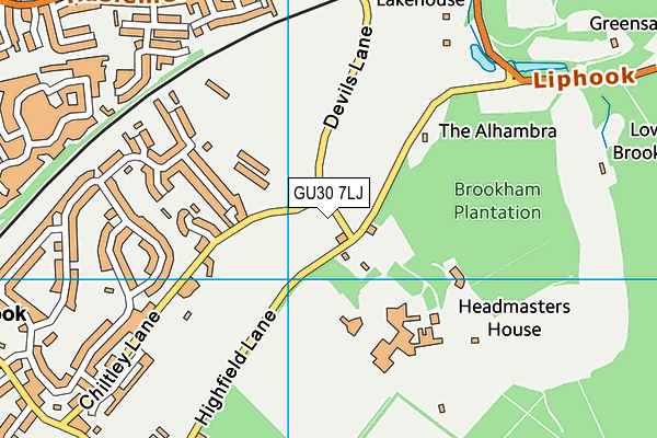 GU30 7LJ map - OS VectorMap District (Ordnance Survey)